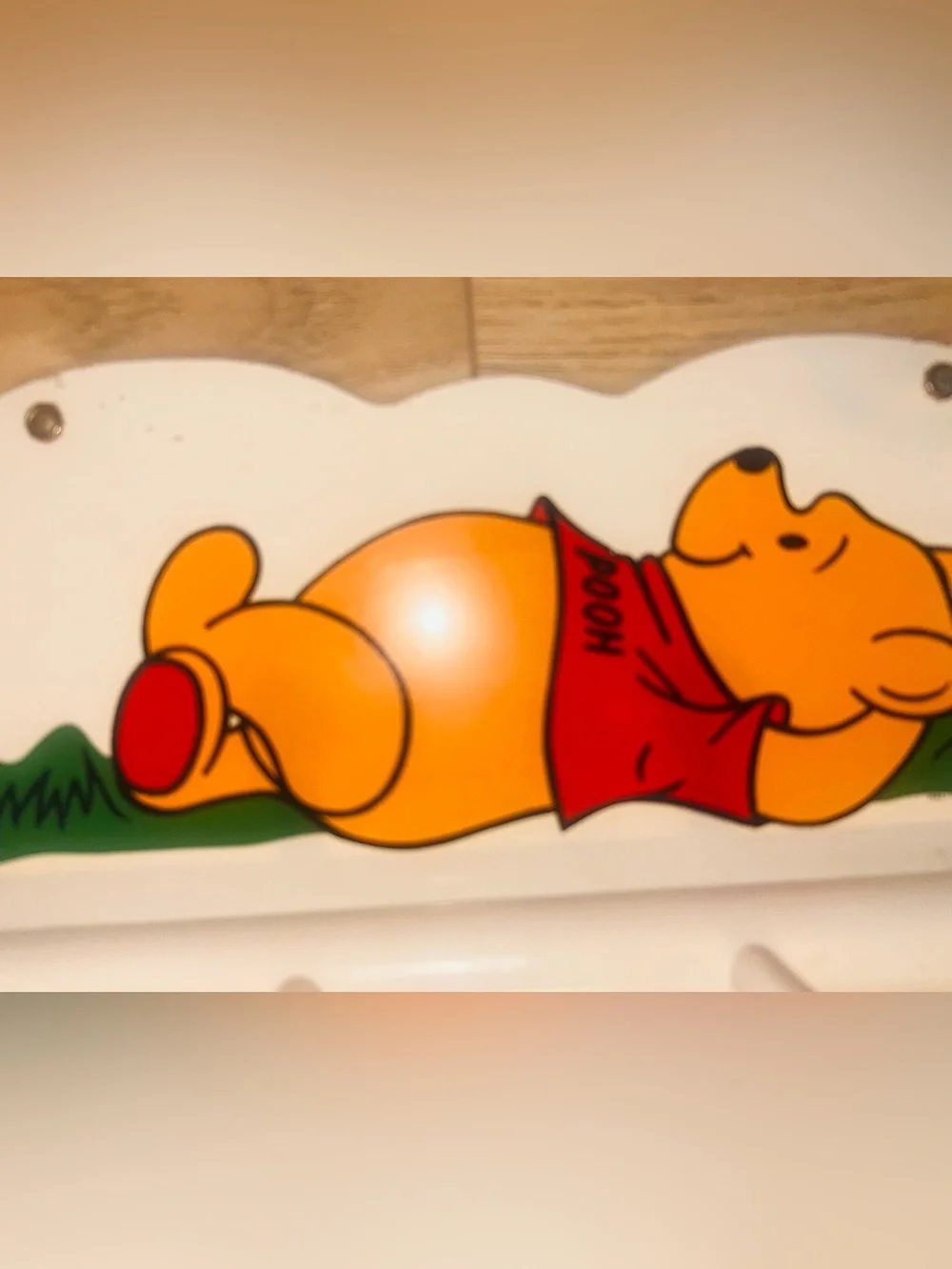 Vintage Walt Disney’s Winnie the Pooh Wall Rack with Hook Rods
